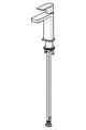 Einhebelmischer in Chrom-Optik mit einem klaren, modernen Design. Das Produkt ist von der Marke HANSA und verfügt über eine schlichte Bauform.